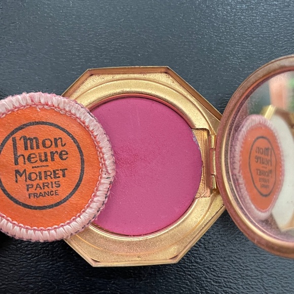 Vintage 1920/30s Gold Compact w Mirror & rouge. Richard Hudnut. MOIRET Paris. - Picture 3 of 7